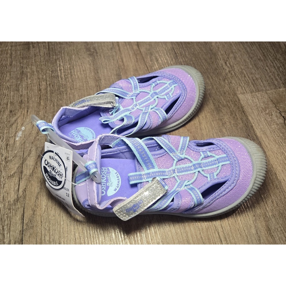 OshKosh Everplay Flexible Outsole Bump Toe Sandal Purple Lilac Toddler Size 12